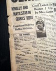 Historic New York Yankees Very 1st World Series Baseball Game 1921 Newspaper