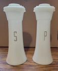 Tupperware White Plastic Salt   Pepper Shakers Set