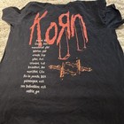 Korn Black Graphic T-shirt Size L 100  Cotton Rock   Pop Band Tee