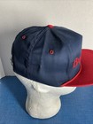 Vintage 90s Budweiser Snapback Hat Cap Blue Red Embroidered Made In Usa