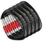 5pcs Black 25kn Aluminum Carabiner Screw Locking Hook For Climbing Caving Jq