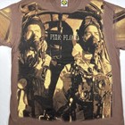 Vintage 90s Pink Floyd Xl All Over Print T-shirt Brown Embroidered 1999 Balzout