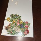 Victorian Die Cut Trade Card Scrap Cut Flowers Bouquets
