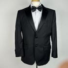Joseph Abboud Tuxedo Suit Set Mens 38 Short 32 Waist Black Angelico Wool Nwot
