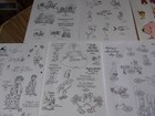 Vtg Rubber Stamping 22 Catalog Pages Lot Art Crafts Ideas Animals Words People