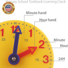 Student Kids Learning Clock Time Teacher Gear 4 Inch 12 24 Hour Telling Time Toy