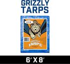 Grizzly Tarps By  6  X 8  Large Multi-purpose Waterproof Heavy Duty Poly Tarp Wi