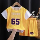 2pcs Kids Baby Boys Short Sleeve Outfits Clothes Sports T-shirt shorts 0-8t