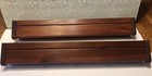 2 Vintage Solid Wood 24 75  Long Wall Display Spindle Shelf s W plate Groove