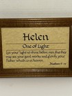 Vintage Solid Wood Framed Print      helen    Name Definition religious Text   7 5x10   