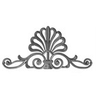 Vintage 24    Cast Iron  Scroll  Topper  Pediment  Architectural Wall Plaque Decor