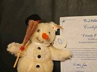 Vtg Steiff Snowman 996207 M J Hummel Goebel 1999 First Issue  10528 Certificate