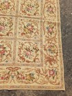 Vintage French Floral Needlepoint Handmade Multicolor Rug Wool Carpet 172x117 Cm