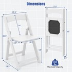 Home Folding Chairs Set Of 12 Wooden Dining Chair W  Backrest For Office Picnic