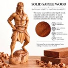 Hand Carved Maori Warrior Haka Statue Polynesian Wood Tiki Totem Sculpture