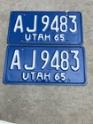 1965 Utah License Plates