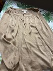 Michael Kors Women   s Beige Logo Print Round Neck Long Sleeve Button Blouse 6