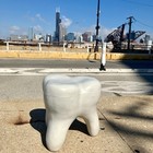 Vintage 1960s Gardner Felts Plastic Tooth Stool Chair Postmod Mcm Pop Art Chair