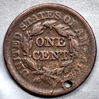 1852 Braided Hair Large Cent 1c Coronet Head Pre-civil War Us Copper Coin Vg