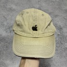 Rare Vintage 90s Faded Apple Logo Black Adjustable Cap Unisex One Size