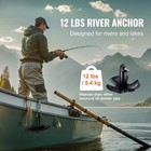 River Anchor 12lbsboat Anchor Cast Iron Black Vinyl-coated