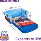 Marshmallow Furniture Kids 2-in-1 Flip Open Foam Compressed Couch Sofa Bed  Cars