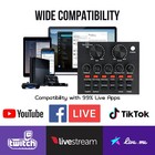Earphone Studio Recording Kit Podcast Mixer Equipment Condenser Microphone Set