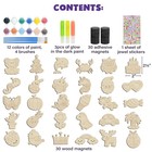 Wooden Magnets Painting Kit Glow In The Dark Arts   Crafts Paint Kit For Kids