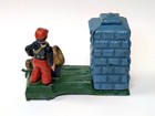 Artillery Bank Cast Iron Mechanical Bank Reproduction Soldier Cannon Tower