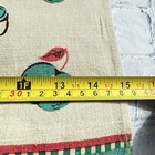 Vintage Mcm Linen Tea Towel 15x26 5 Fruit Themed Pink Aqua Yellow Green