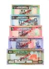 Kuwait   Set  1 2 - 1 - 5 -10 -20 Dinars Nd   1994    Specimen  Unc
