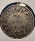 1888 Newfoundland 50 Cents Silver Coin