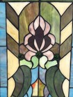 19 1 4  25 1 2 Tiffany Style Stained Glass Window Panel Framed To Hang