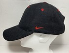 Vintage Nike Team Canada Hockey Hat 100  Wool Black Red Adjustable Strapback Cap
