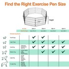 Dog Playpen - Metal Foldable Dog Exercise Pen  Pet Fence Puppy Crate Kennel I   