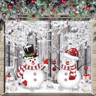 Snowmen Garage Door Banner Decoration Winter Garage Cover Holiday Door Cover    