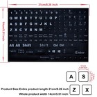 2pcs English Keyboard Stickers english Keyboard Replacement Sticker With Blac   