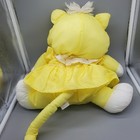 Vintage 1986 Fisher Price Puffalump Yellow Kitty Cat Plush W dress Kitten