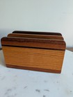 Vintage Wooden Mail Organizer Letter Holder Desk File Rack Mid Century Style