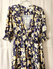 Apiece Apart Lucinda Wrap Midi Dress In Painterly Floral Size Small