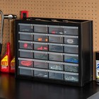 Iris Usa 24-drawer Plastic Storage Organizer Cabinet     Black