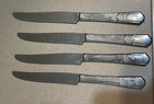 Oneida 1940 Silver Rose Silverplate Sl gh Rogers Flatware Set Of 4 Dinner Knives