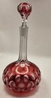 Cranberry Crystal Decanter With Stopper 11 5 