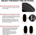 Weize Universal Fit 11 X 4 00-5 In Flat Free Lawn Mower Tires With Rim 11x4-5 2p