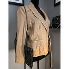 J crew Beige Cotton Tie Waist Blazer Jacket Size 8   Chic Comfort