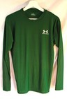 Under Armour Heatgear Compression Shirt Mens Xl Green Long Sleeve Athletic