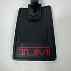 Tumi Small Black Leather Luggage Laptop Id Business Card Tag Replacement Travel