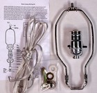 Silver Finish Make-a-lamp Kit With All Parts   Instructions For Diy Lamp Repair