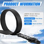 1 Pcs 64 Inch Plow Strap For Atv Utv - Heavy Duty Winch Black  Blue 