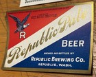 1906 Pre-pro Republic Pale Beer Label Washington Bottle   Colville Hofstetters